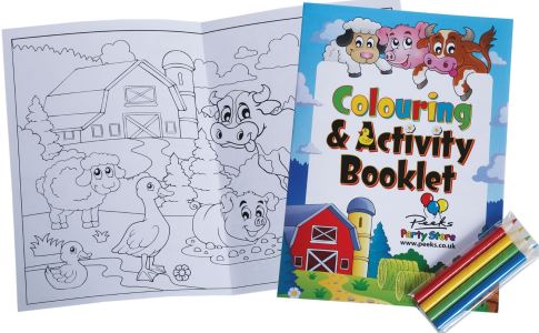 Colouring Book with 4 Pack Pencils