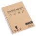 Natural board wirebound notebook