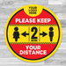 Social Distancing Floor Stickers 