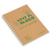Natural board wirebound notebook